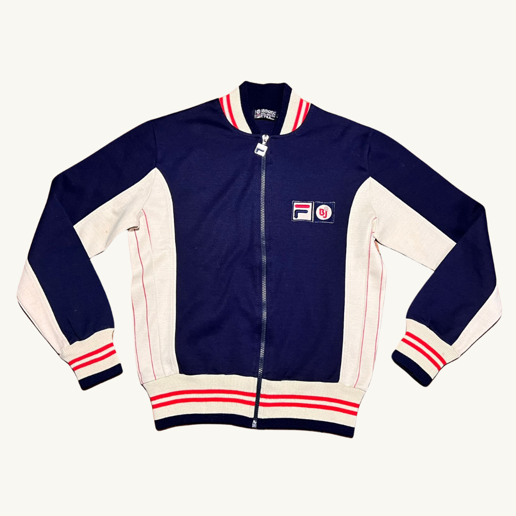 80's Fila Borg Mk1 Navy Track Jacket