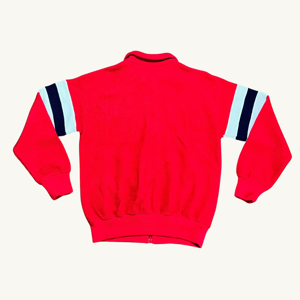 Ellesse 80's red velvet jacket