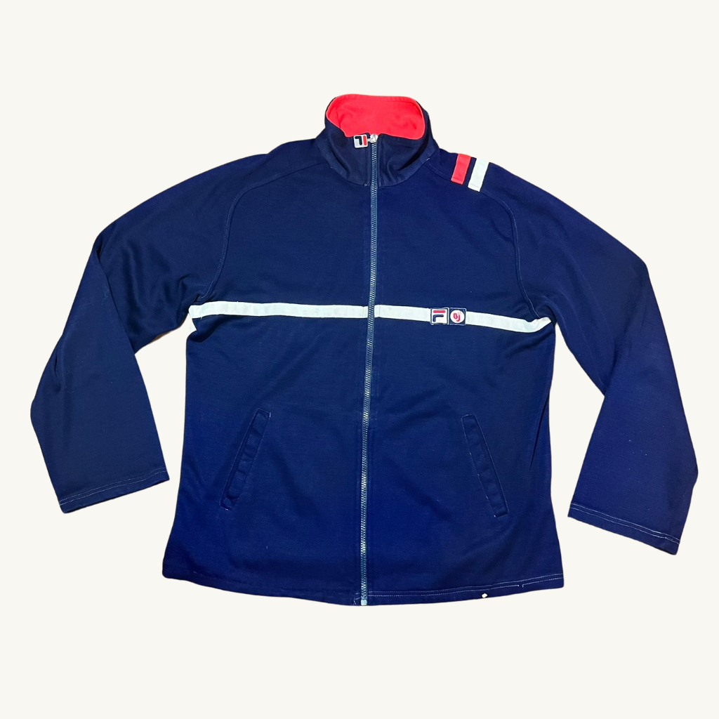 80's Fila Borg Mk2 Navy Track Jacket