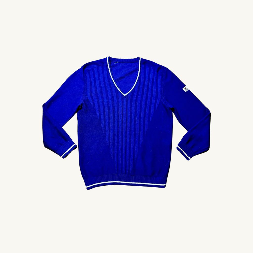 Cerruti 1881 blue V-neck jumper