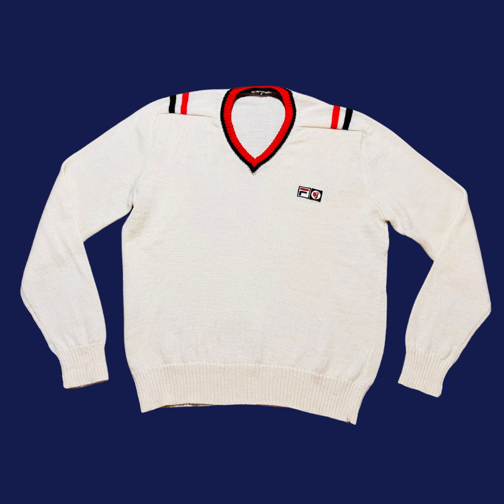 80's Fila Borg MK2 Beige Pullover