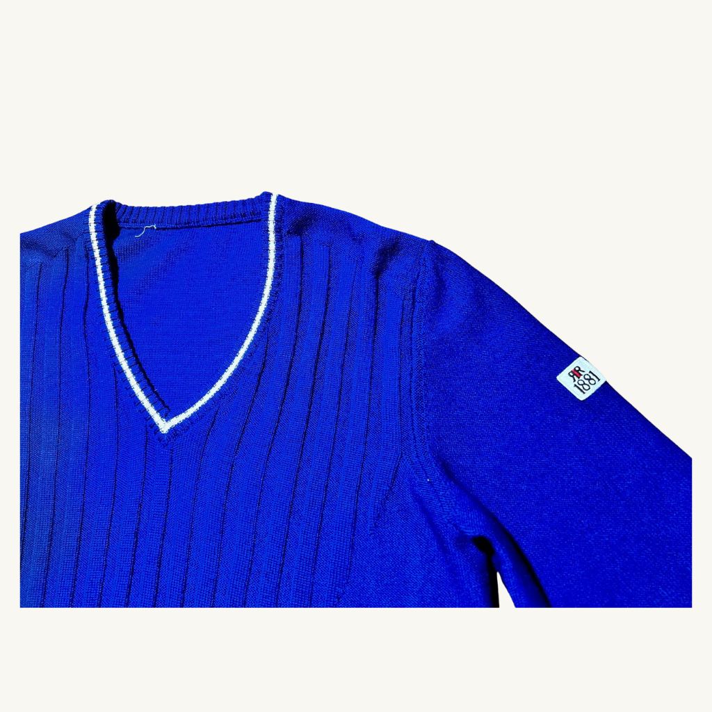 Cerruti 1881 blue V-neck jumper