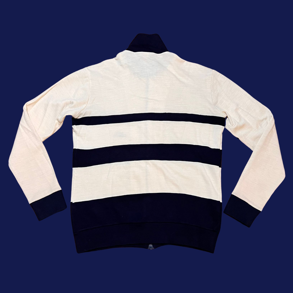 Slazenger Borg Navy/Cream 80s Track Jacket