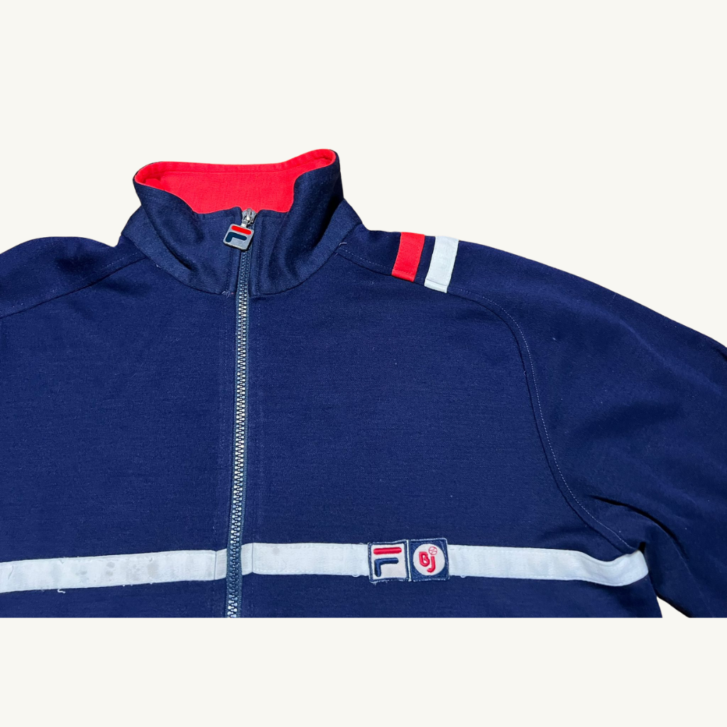 80's Fila Borg Mk2 Navy Track Jacket
