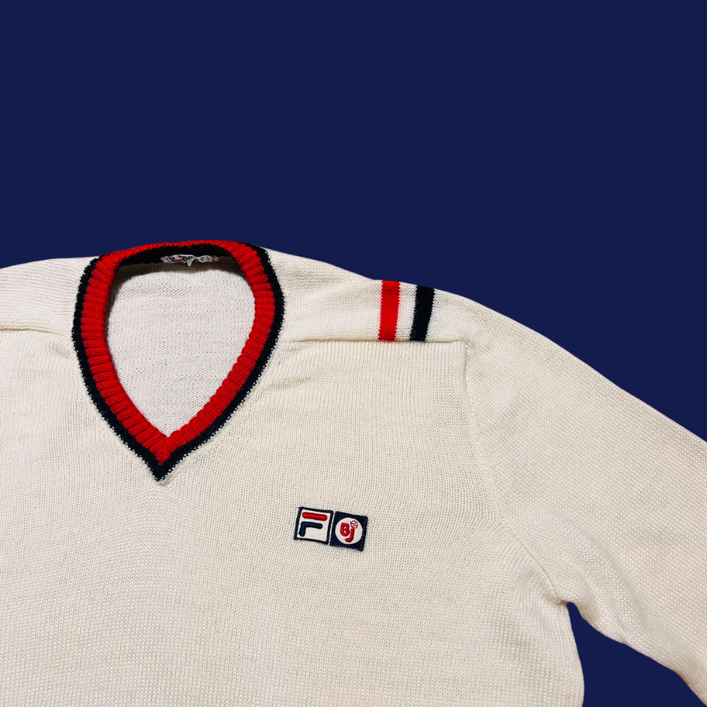 80's Fila Borg MK2 Beige Pullover