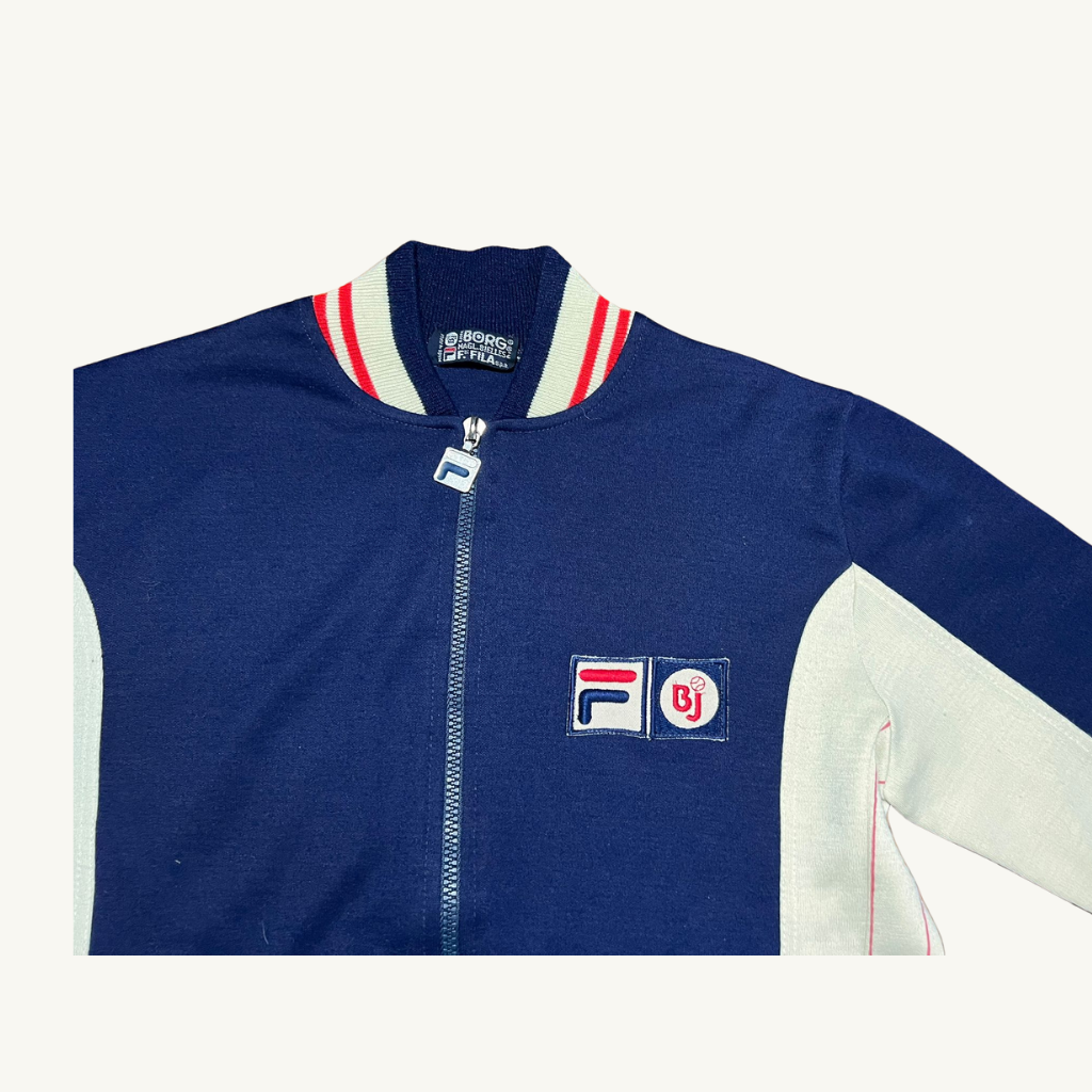 80's Fila Borg Mk1 Navy Track Jacket