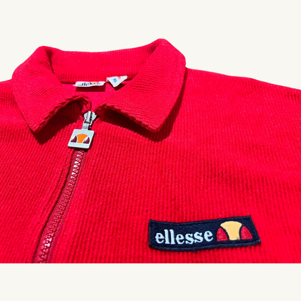 Ellesse 80's red velvet jacket