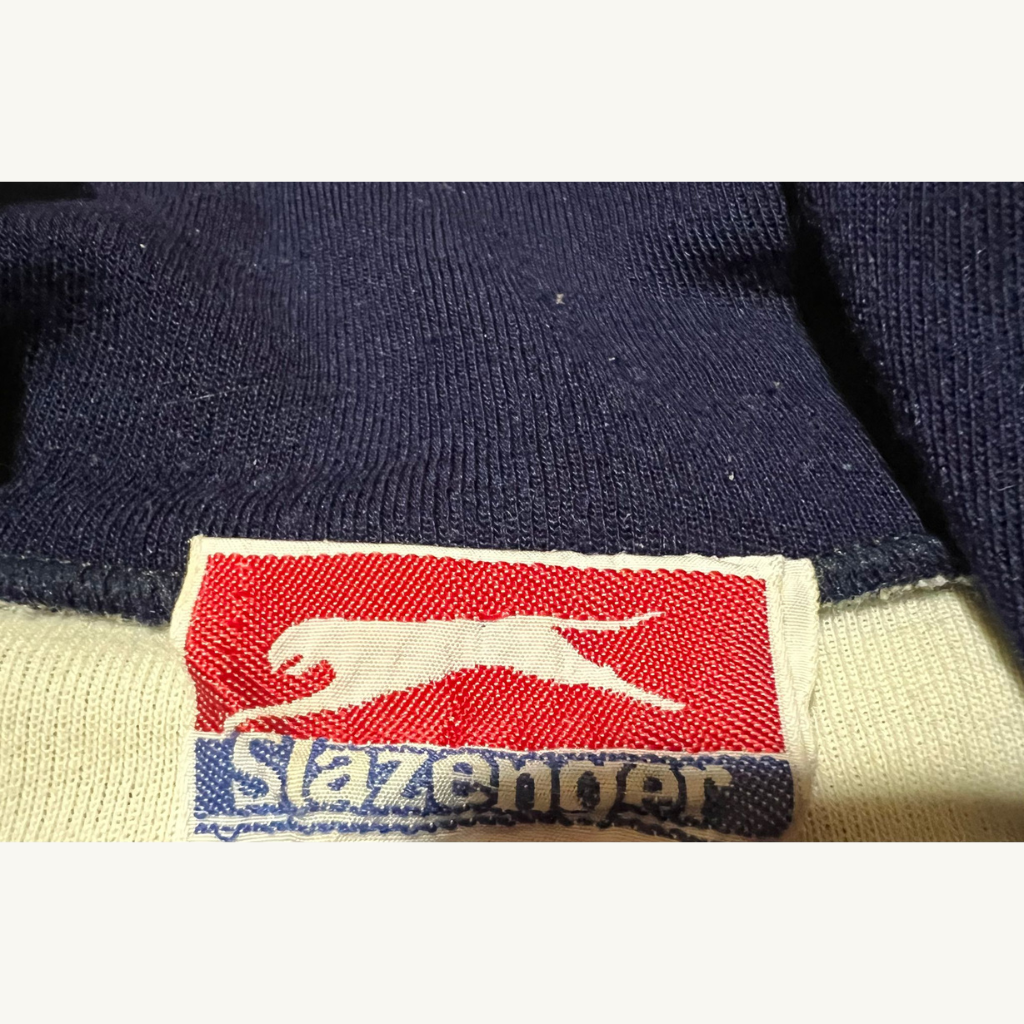 Slazenger Borg Navy/Cream 80s Track Jacket