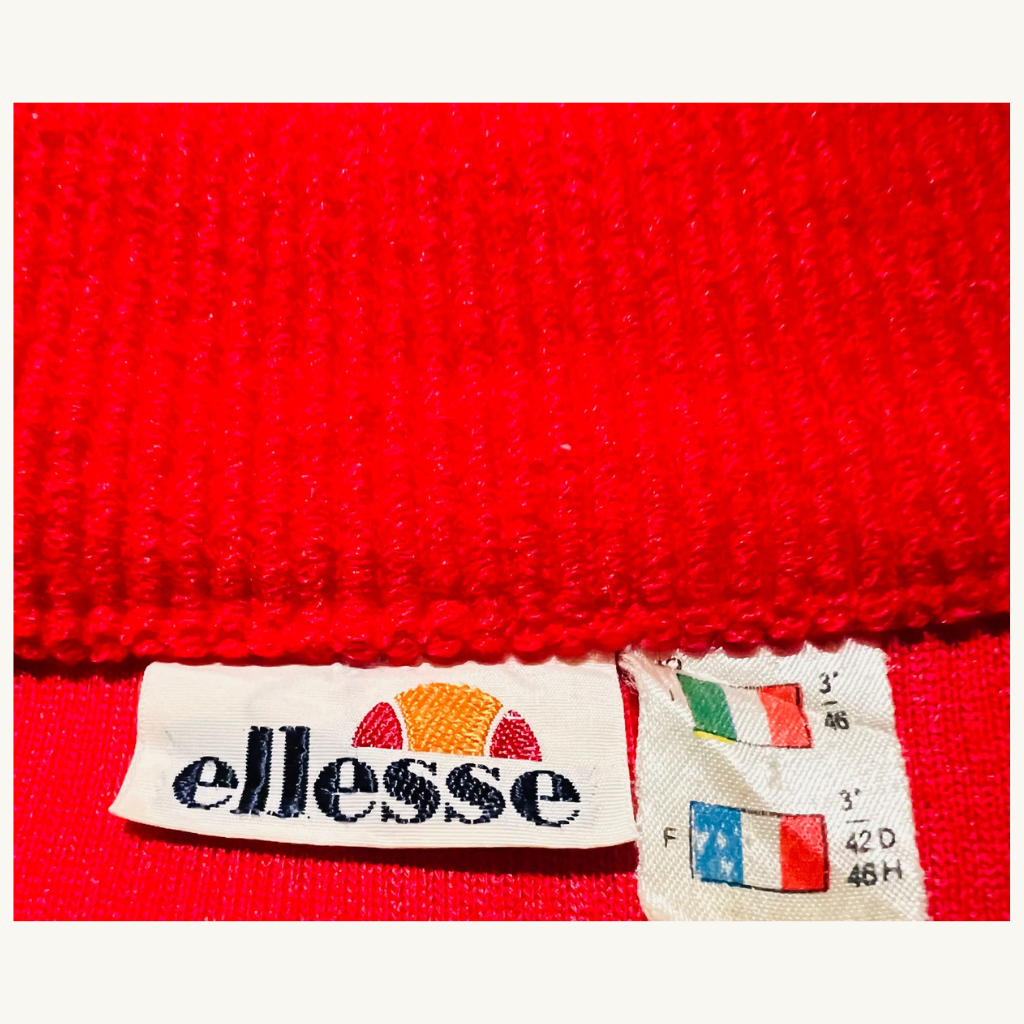 Ellesse 80's red velvet jacket